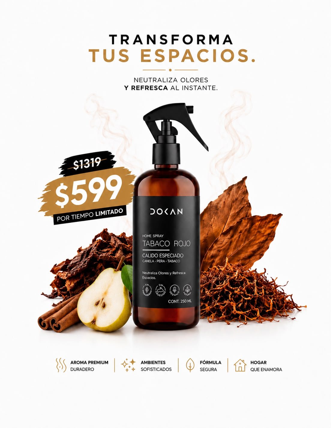Home Spray TABACO ROJO (250ml)